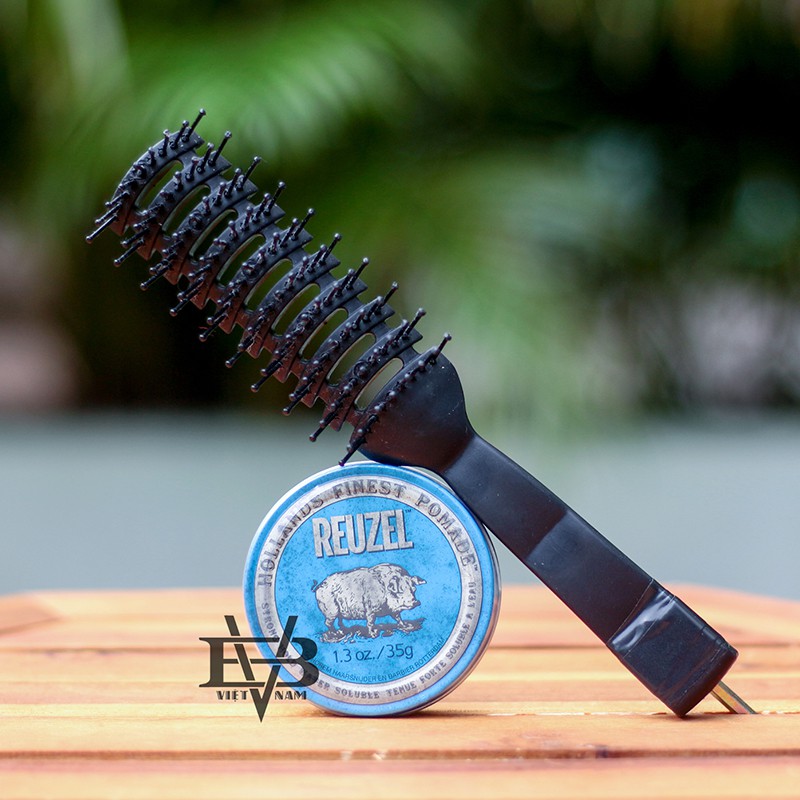 Pomade vuốt tóc Reuzel Blue Pomade 35g / 1.4oz chính hãng REUZEL HÀ LAN Schorem + Tặng lược tạo kiểu Chaoba