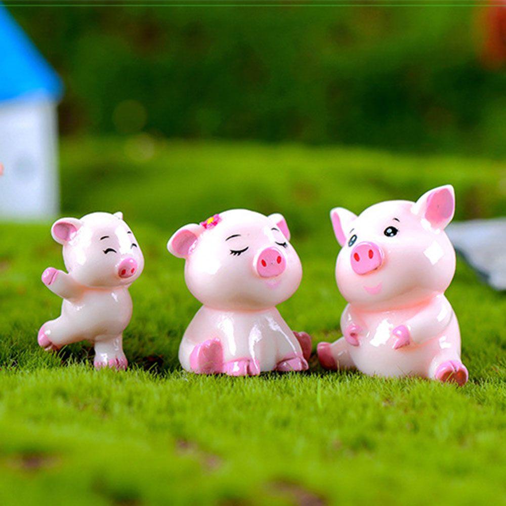 Set 4 Tượng Hình Chú Heo Dễ Thương Trang Trí Sân Vườn