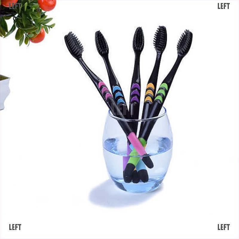 Set 10 Bàn Chải Đánh Răng Than Tre Lông Mềm Cho Người Lớn