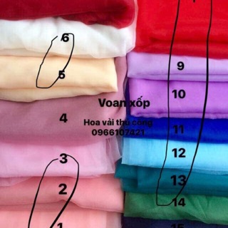 12m voan xốp đẹp + hoa kim sa