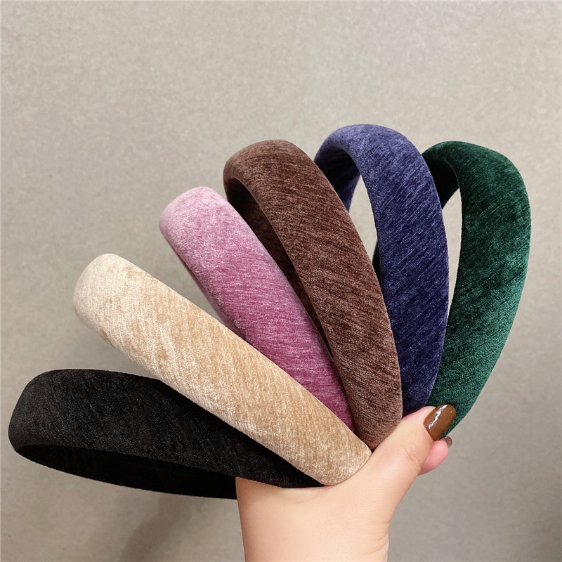 Băng đô cài tóc vải nhung mềm mại phong cách Hàn Quốc mới cho nữ