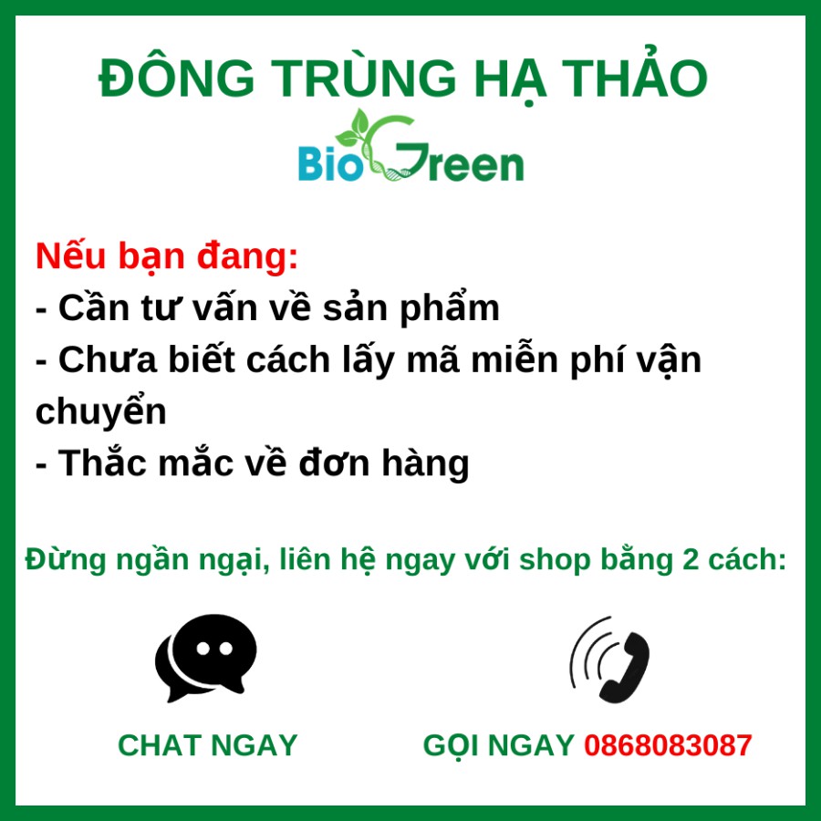 Trà Đông Trùng Hạ Thảo Biogreen -  20 Gói túi Zip | BigBuy360 - bigbuy360.vn