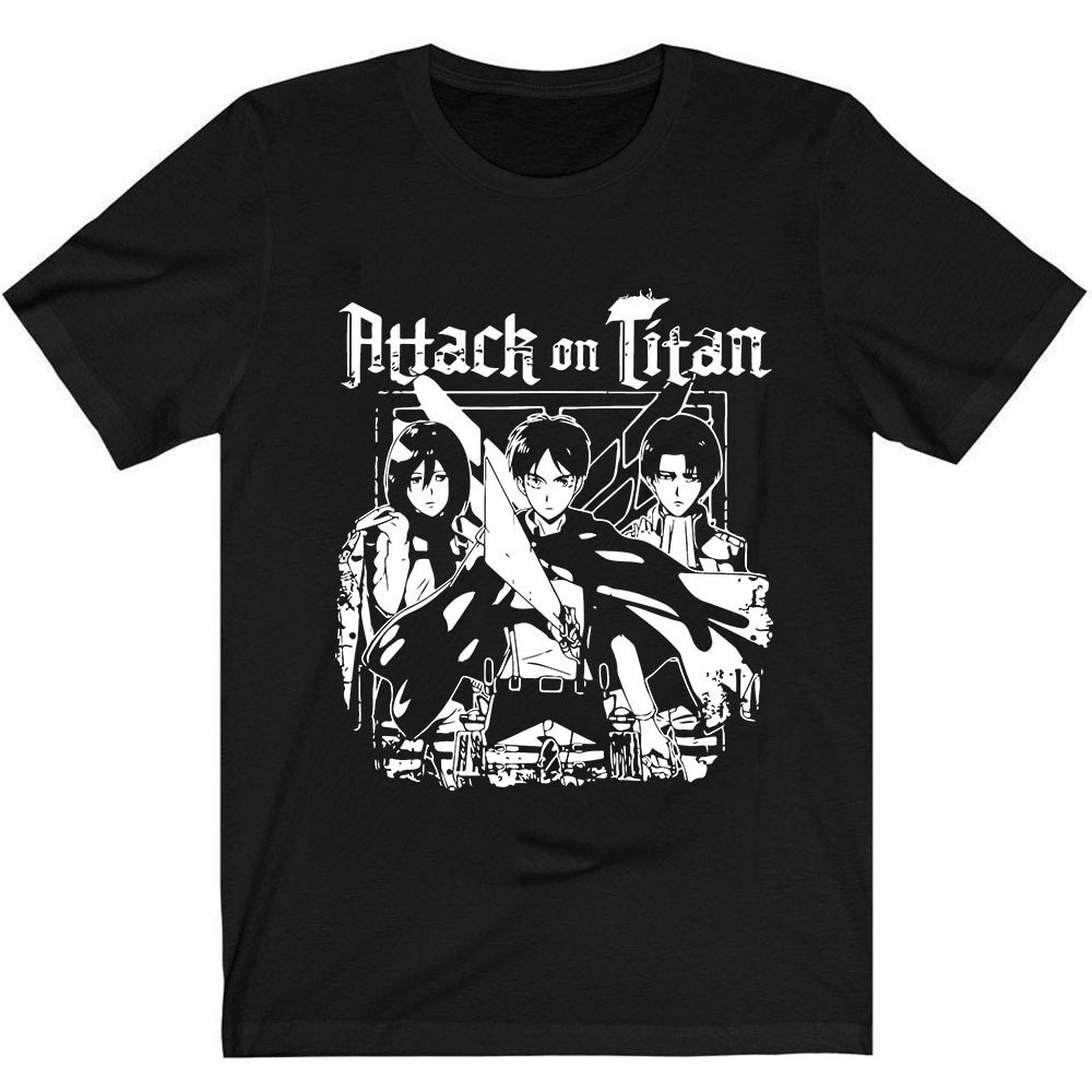 (HOT) Mẫu áo thun in Anime Attack On Titan Printed Tshirt Cozy Streetswear - độc đẹp giá rẻ