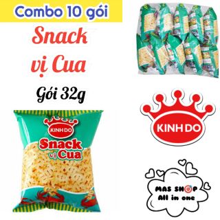 Combo 10 gói snack cua Kinh Đô gói 32g