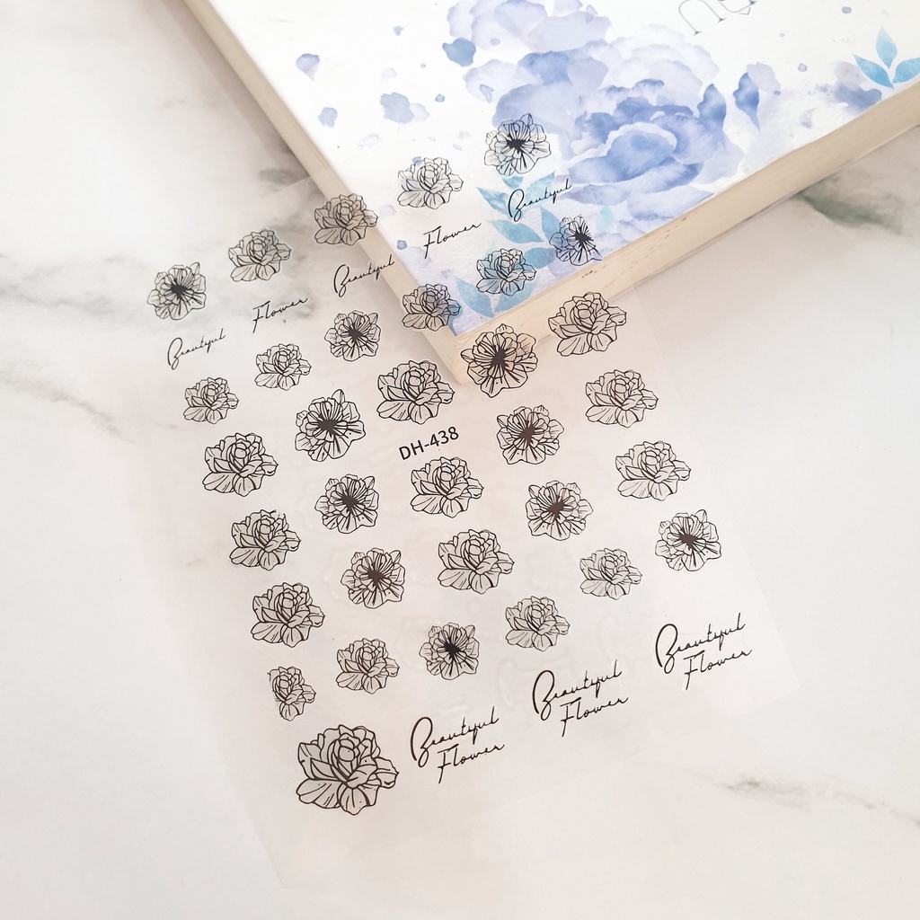 Nail Sticker MIAN_Stick dán móng các mẫu Hoa 3D , quả