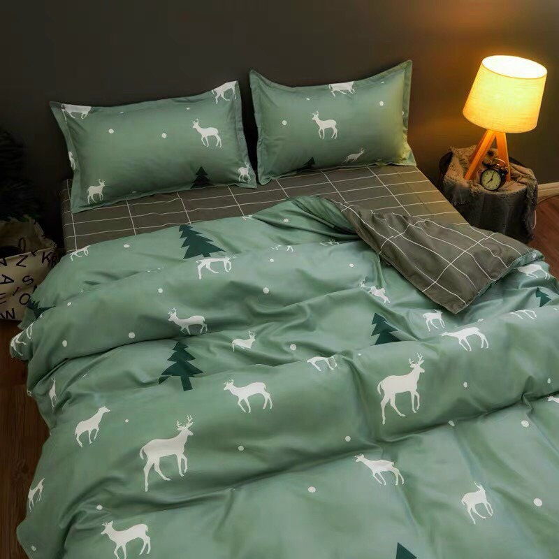 [BST 16] Bộ chăn ga gối Cotton Poly EmmiBedding phong cách Hàn Quốc Drap giường cotton hot trend (không kèm ruột)
