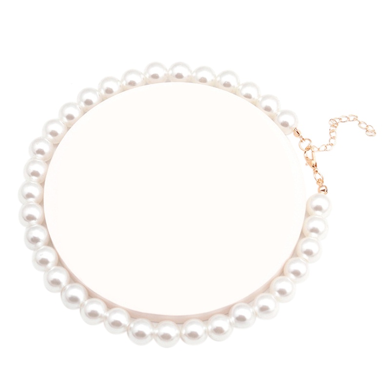 Vòng cổ choker đính ngọc trai nhân tạo hình vỏ sò tròn màu trắng dễ thương cho nữ