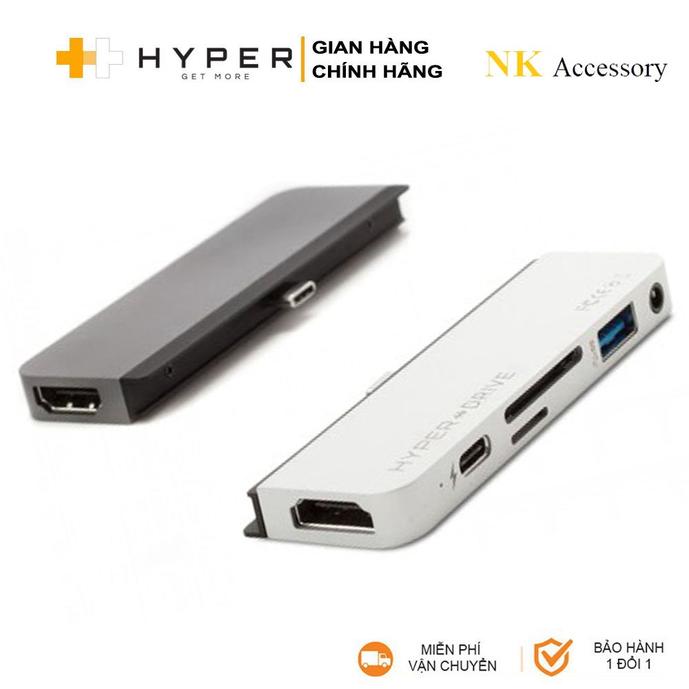 Cổng chuyển chuyên dụng HyperDrive 6-in-1 HDMI 4K/60Hz USB-C Hub cho iPad/Macbook - (HD319B) 𝐍𝐊.𝐀𝐜𝐜𝐞𝐬𝐬𝐨𝐫𝐲