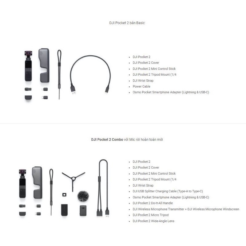 Dji Pocket 2 Creator Combo - Máy quay bỏ túi Dji Osmo Pocket 2 Combo Chính Hãng 12 Tháng