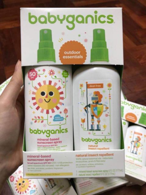 [BILL MỸ] Set xịt chống nắng và Xịt chống muỗi hữu cơ Babyganics