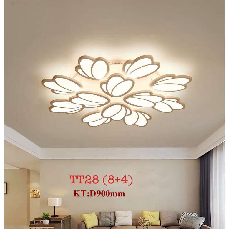 Đèn Led ốp Trần Trang Trí Phòng Khách,Có Điều Khiển 3 Chế Độ Sáng,Bảo Hành 2 Năm