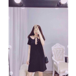 {Sale sốc} Đầm suông cổ sen bèo cho nữ