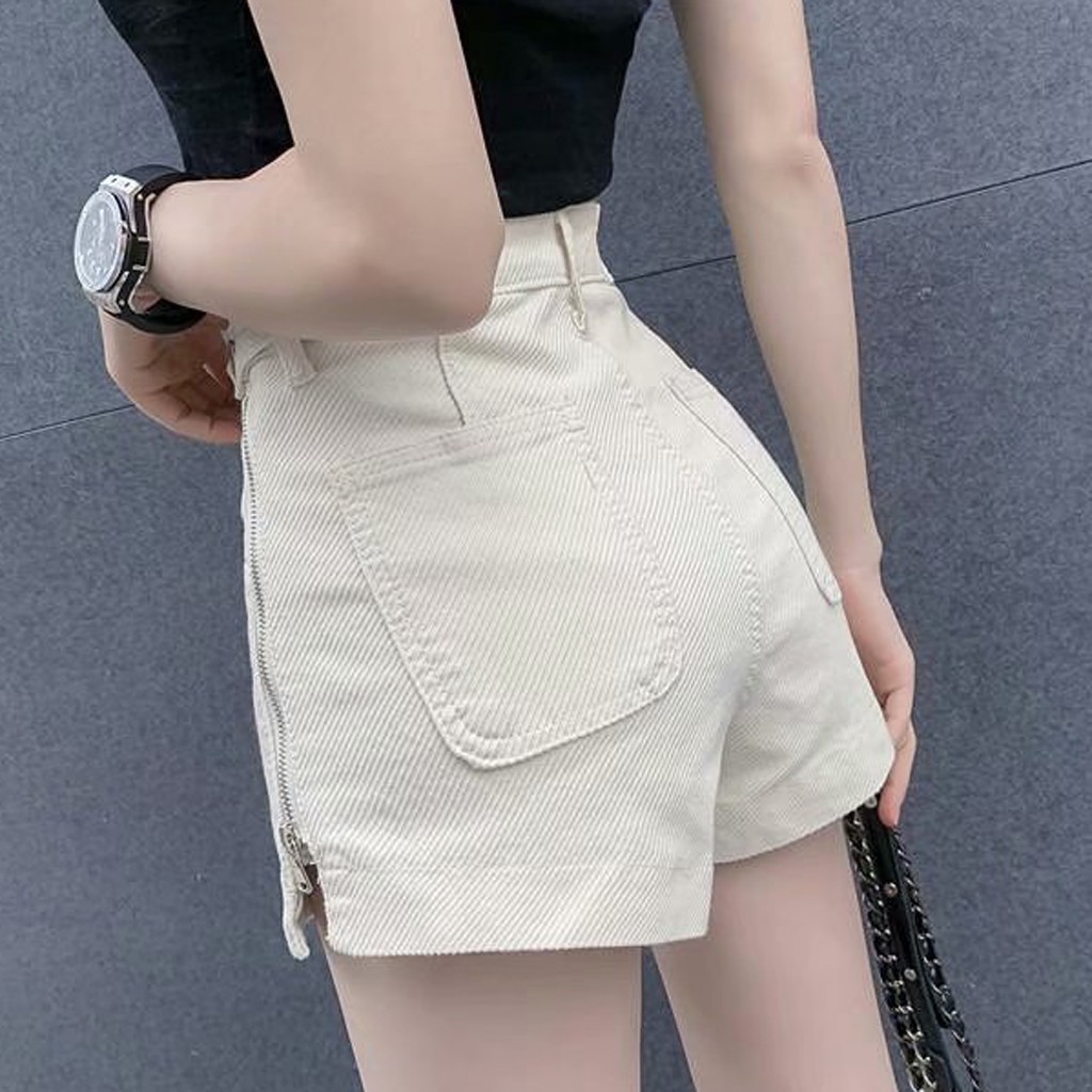 Quần Short Jean Nữ Đùi Ngắn Lưng Cạp Cao Ống Rộng Chất Đẹp Style Hàn Quốc 2022 QS1