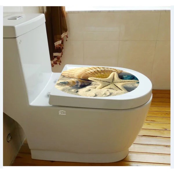 Decal dán toilet - sao biển