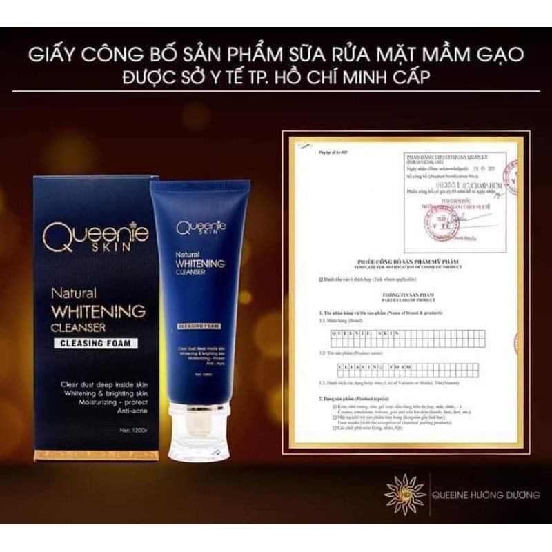 sữa rửa mặt mầm gạo Queenie skin