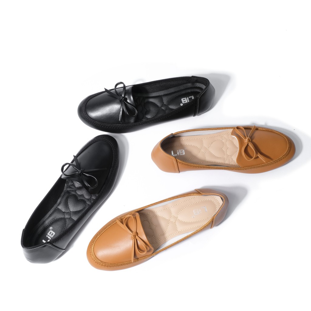 Giày Búp Bê Đế Bằng Mũi Tròn Nơ Da Mềm Pixie | BigBuy360 - bigbuy360.vn