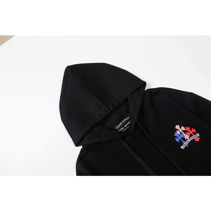 Hàng Có Sẵn Áo Hoodie Thể Thao Cotton Tay Dài In Chữ Chrome Hearts Cross Sanskrit Horseshoe Đơn Giản Dành Cho Cặp Đôi