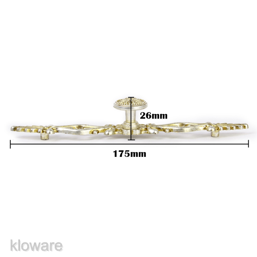 Tay Nắm Cửa Tủ / Ngăn Kéo Bằng Bạc Kiểu Cổ Điển 175mm