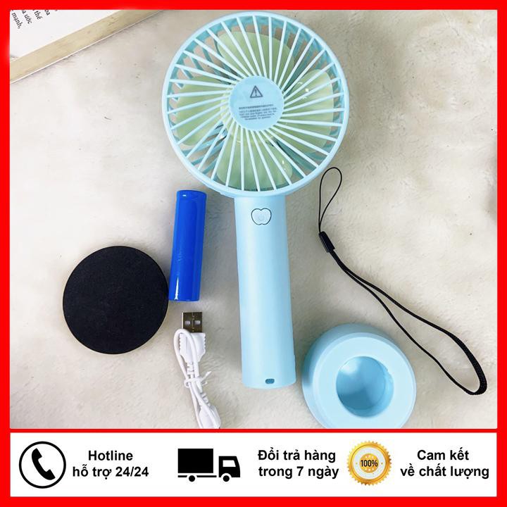 Quạt Mini Fan Có Pin Sạc Cầm Tay Tuỳ Chỉnh 3 Cấp Độ Siêu Mát Hàn Quốc(Nhiều Màu)