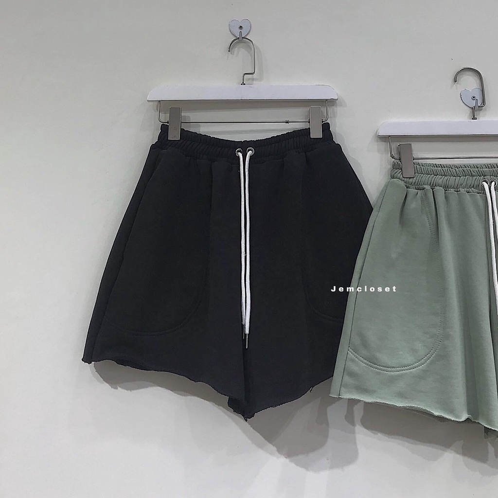 Quần Đùi Nữ Ống Rộng JEM CLOSET Chất Vải Chân Cua Quần Short Nữ Ống Rộng IKIN Eo Co Giãn Có Túi Nhiều Màu Mặc Ở Nhà 2773