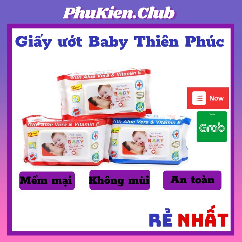 Giấy ướt Baby Thiên Phúc gói 100 tờ chính hãng