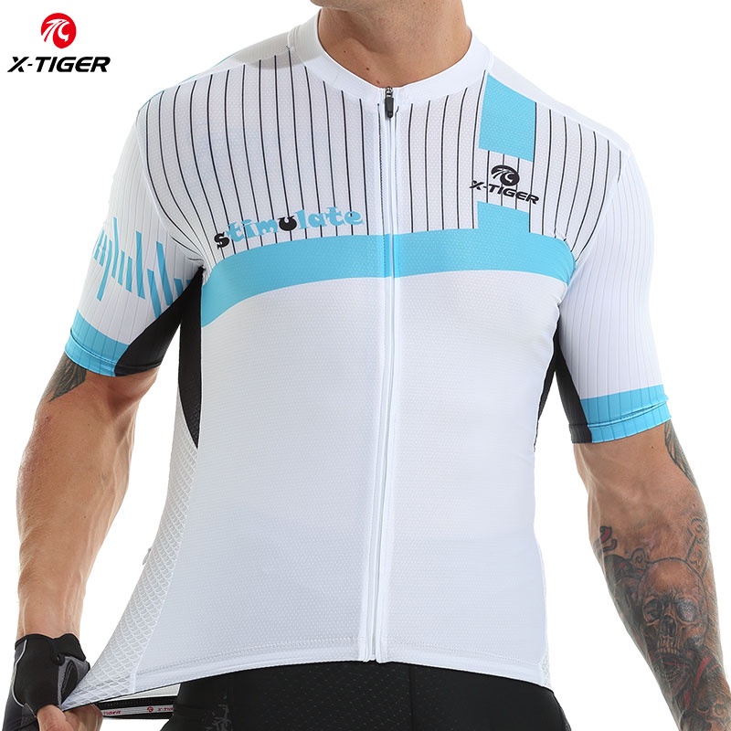 Áo đi xe đạp X-TIGER ngắn tay chống nắng thoáng khí thời trang hè cho nam