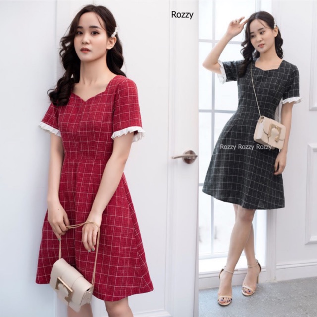 HaNi Dress Váy tay xếp bèo