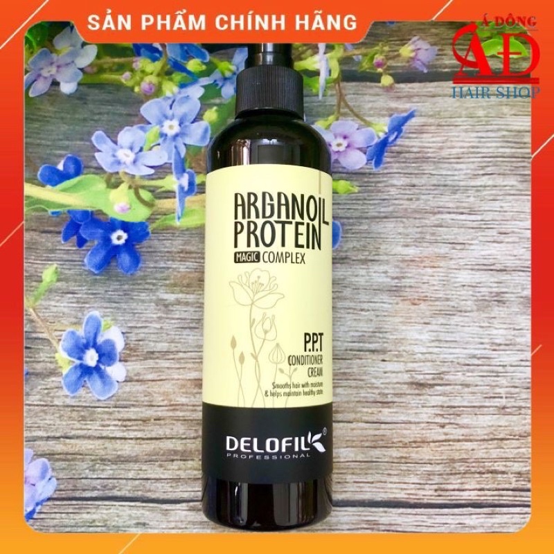 Bộ dầu hấp ủ dưỡng Delofil Collagen Keratin Argan Oil Protein siêu mượt tóc