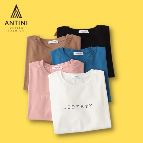 Áo Thun Nam Nữ Áo Phông Unisex Chất Cotton 4 Chiều Cổ Tròn Tay Ngắn In Chữ Thời Trang Antini AT22-SP4 | BigBuy360 - bigbuy360.vn