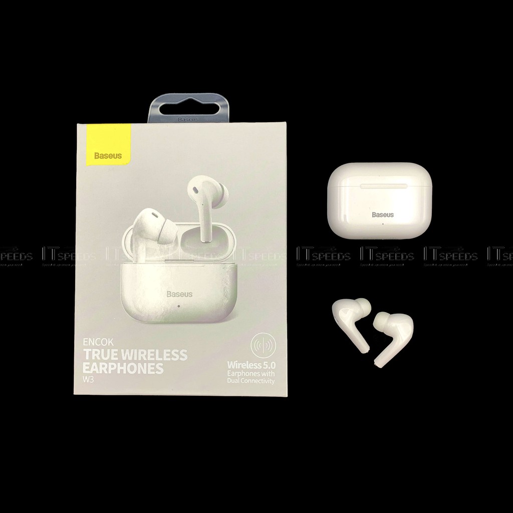 [Chính Hãng] Tai nghe không dây true wireless Baseus Encok True Wireless Earphones W3 (24 giờ sử dụng, Bluetooth 5.0)