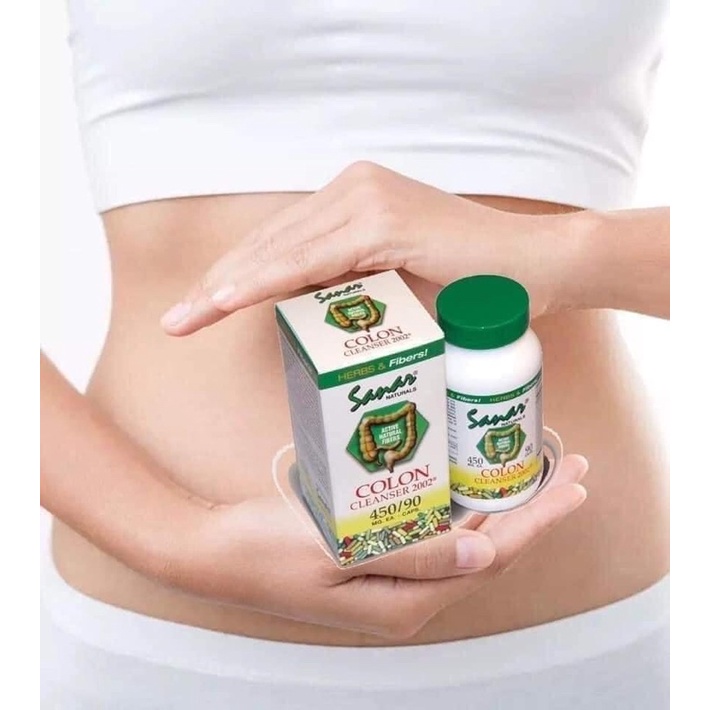 90 viên detox thanh lọc cơ thể Sarar Herbs Fibers Colon Cleanser Mỹ thải độc làm sạch đại tràng