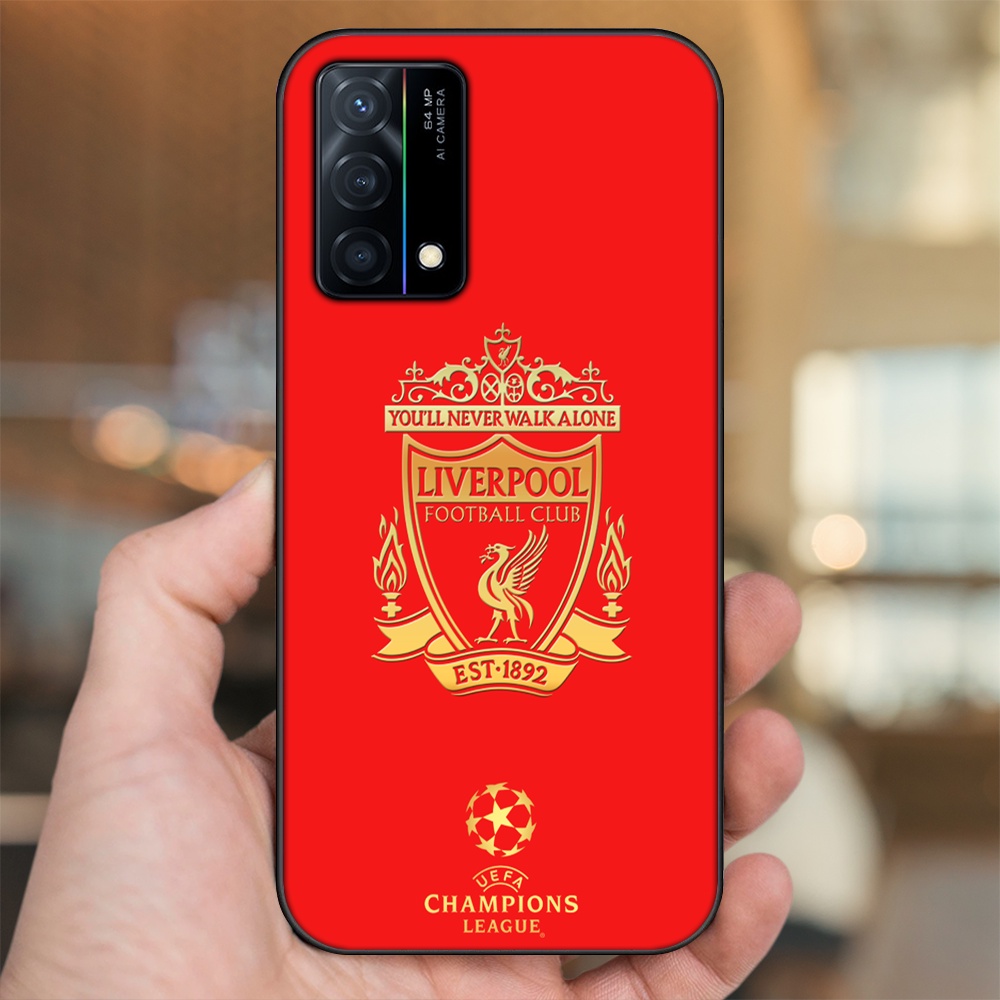 Ốp lưng Oppo K9 viền đen in hình Liverpool FC