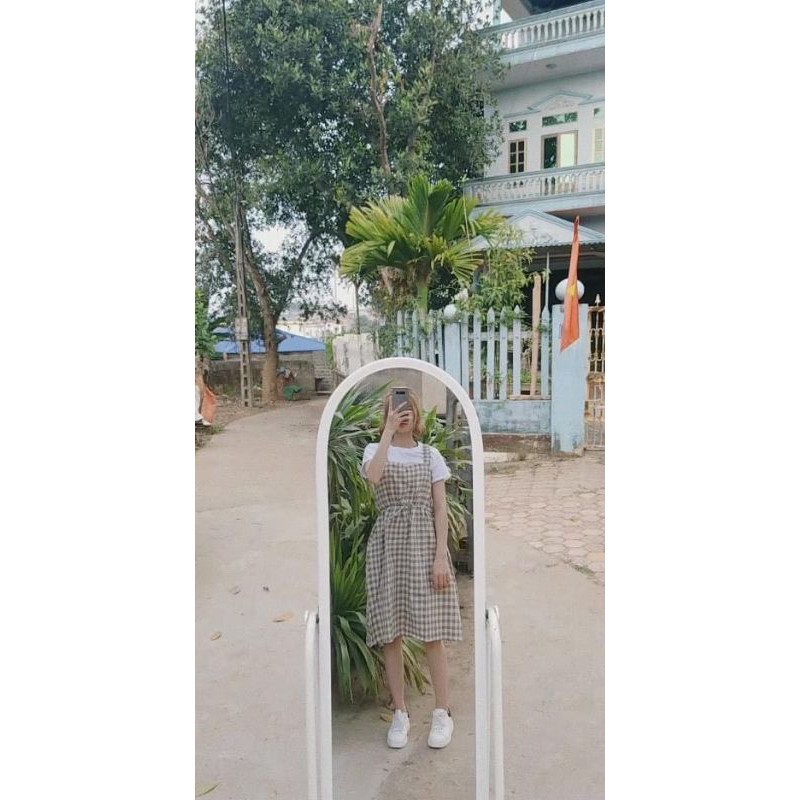 Yếm kẻ karo rút eo