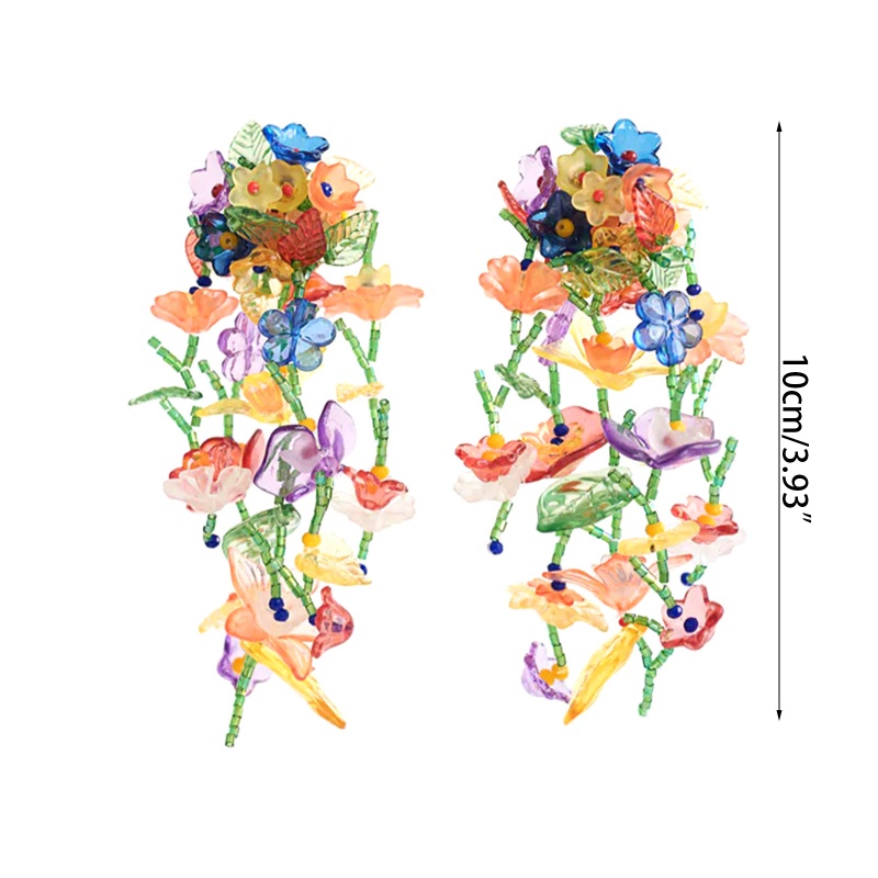 Bông Tai Tua Rua Bằng Nhựa Phong Cách Boho Sáng Tạo