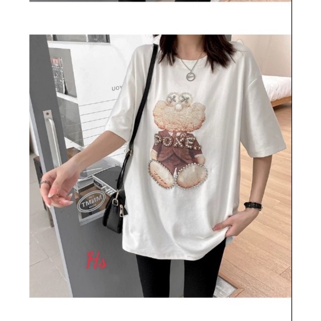 Áo thun tay lỡ freesize CHỮ HÀN HOT_ Áo Thun Quảng Châu