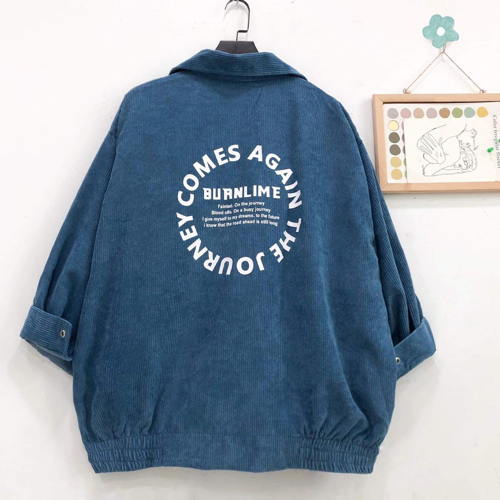 Áo Khoác Nhung Gân JONEY Form Rộng Tay Dài Ulzzang (Ảnh Thật) | BigBuy360 - bigbuy360.vn