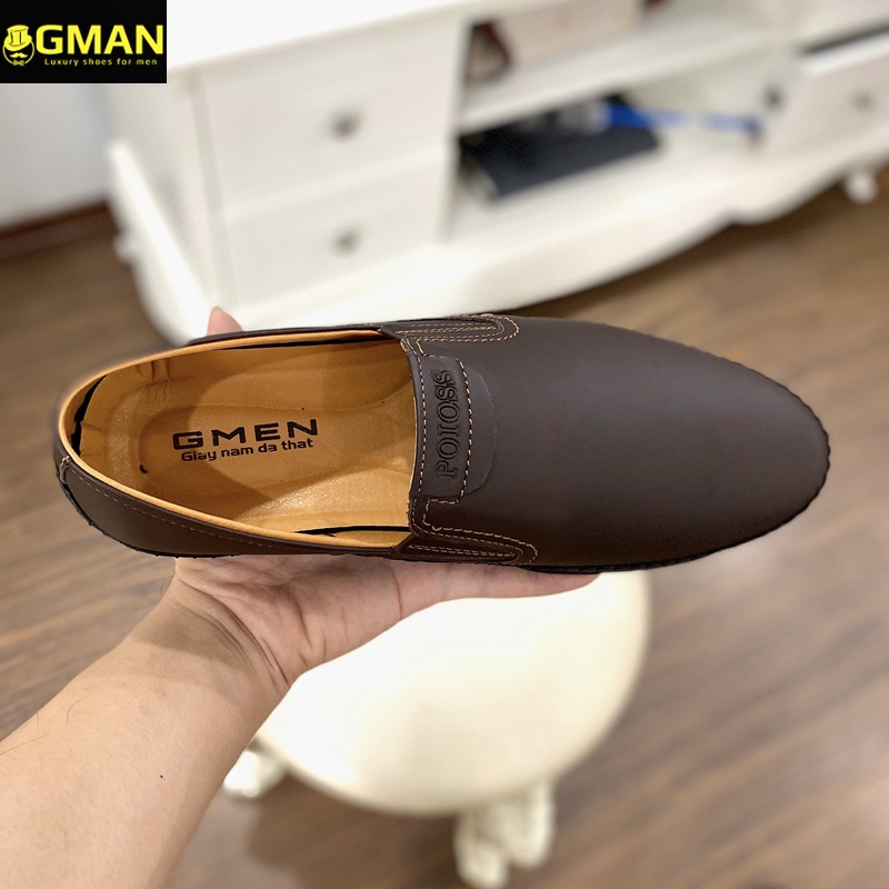Giày da nam chất liệu da thật 100% mềm mại đế cao su khâu chỉ dù siêu êm chân TK009