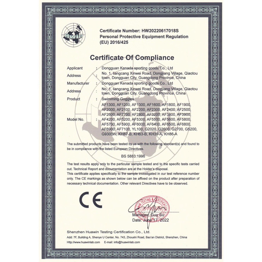 Kính Bơi Cao Cấp Người Lớn Trẻ Em, Không Gọng, Khung Lớn, Chống Nước, Chống Sương Mù, Chống Tia UV, Có Nút Tai Dính Liền