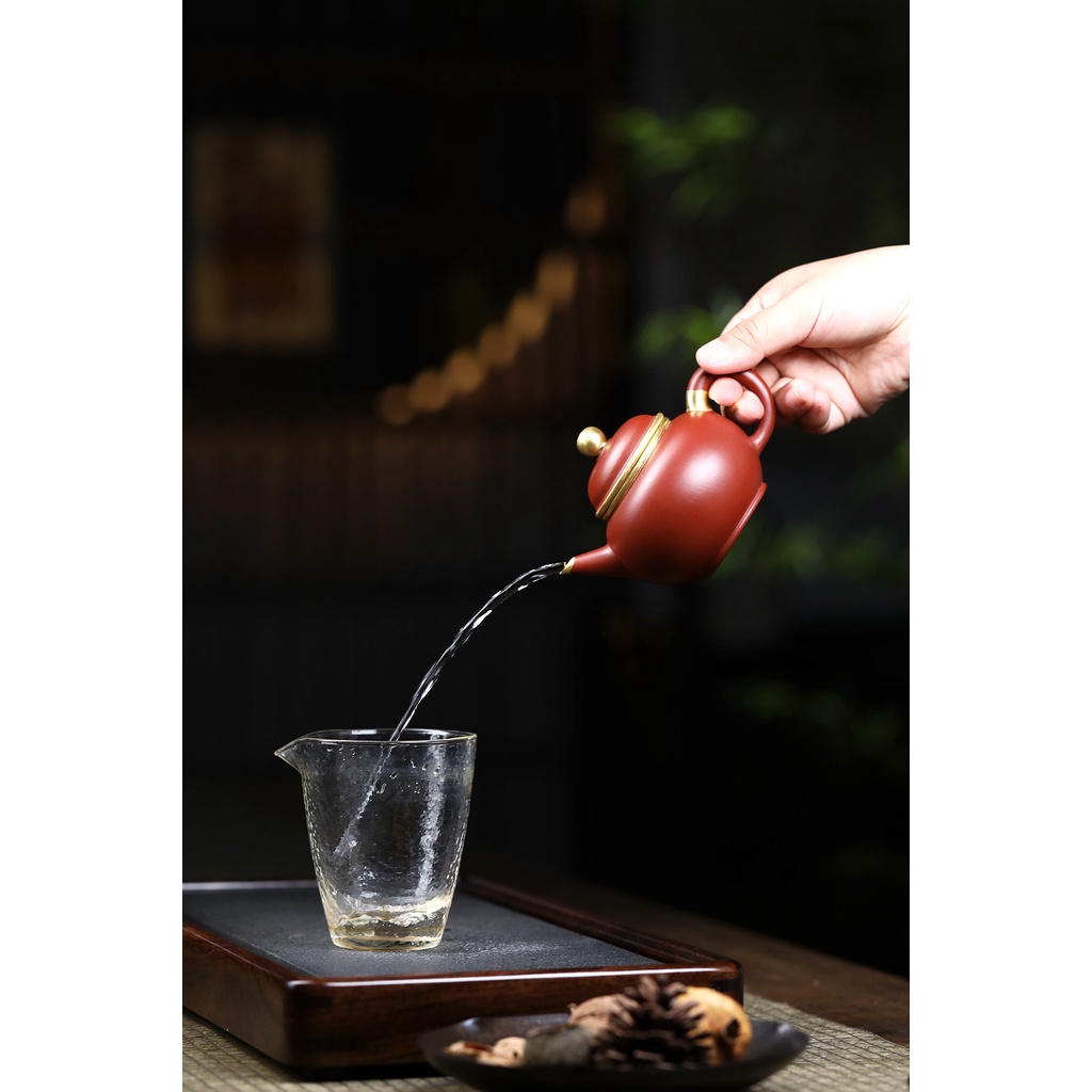 Ấm Tử Sa Nghi Hưng Thủy Bình Miêu Kim 160 ml (Đại Hồng Bào)