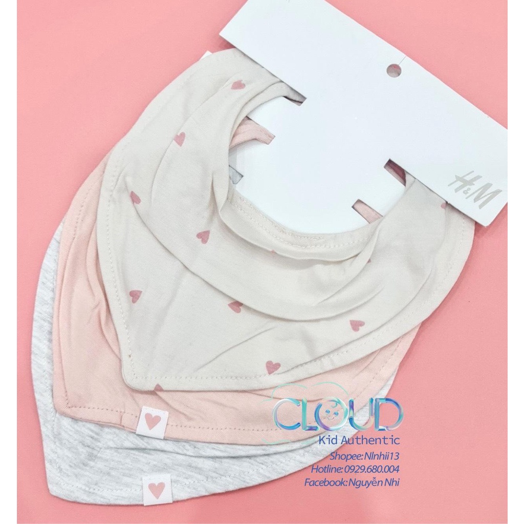 Set 3 yếm cổ họa tiết đáng yêu HM UK/US chính hãng