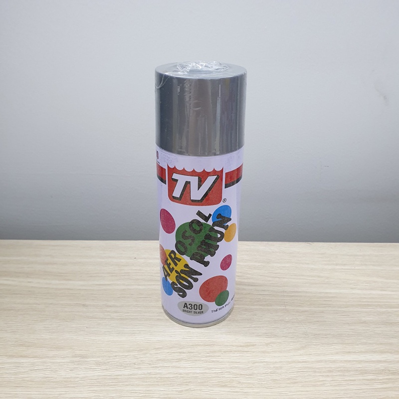 Sơn xịt TV AEROSOL 400ml Đỏ A211, Đồng A228, Vàng A218, Trắng A200, Xanh A242, Bạc A100, Bạc A300