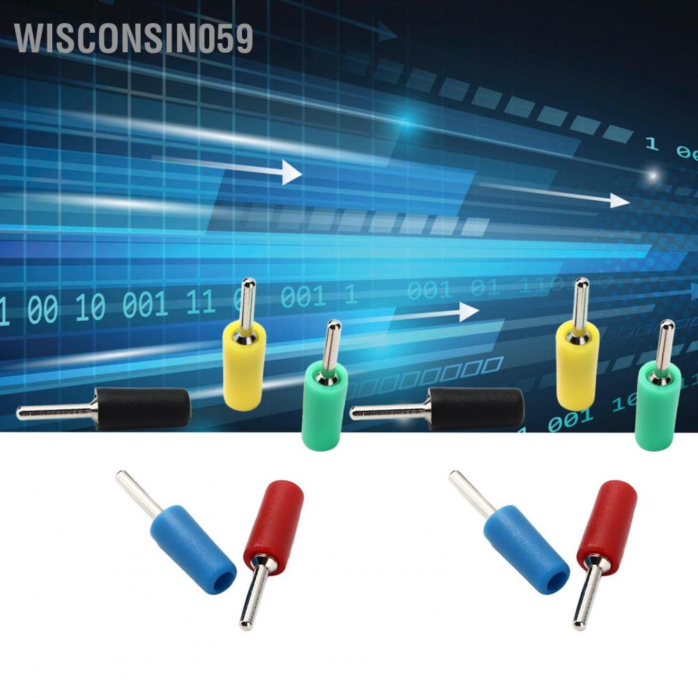Phích cắm chuối mạ niken bằng đồng nguyên chất 2 mm Phích cắm chuối thẳng loại chân cắm 2 mm phù hợp với ổ cắm bảng điều khiển lò xo bên trong J.10001 【Wisconsin059】