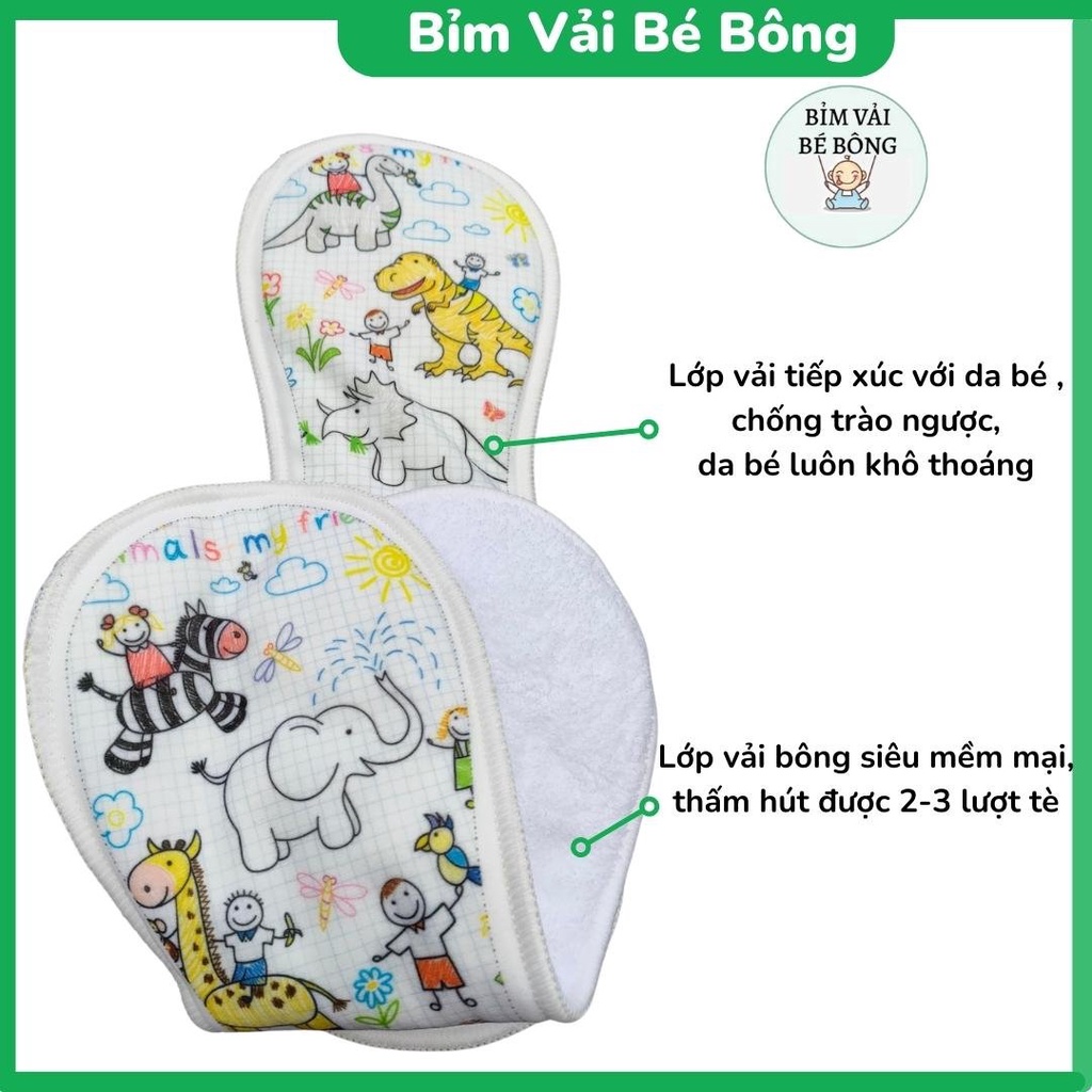 [SIÊU ƯU ĐÃI] - Combo 10 Miếng Lót Bỉm Vải Babu Nature Siêu Thấm Hút, Size M, L (Chưa Kèm Vỏ Bỉm)