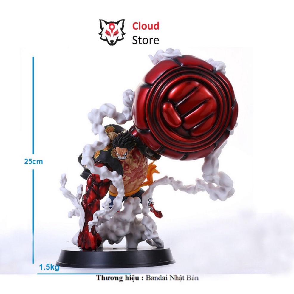 Mô hình One Piece Luffy gear 4 chính hãng cao cấp CLOUD STORE cao 25cm, nhân vật anime, figure one piece - Hàng mới về