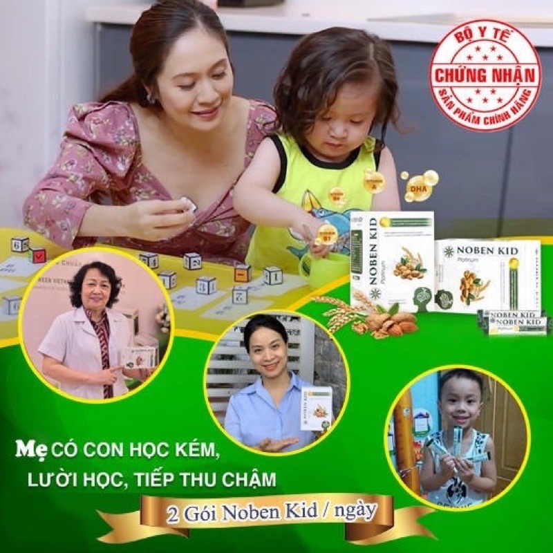 Cốm trí não Noben Kid bé thông minh vượt trội - chính hãng date mới