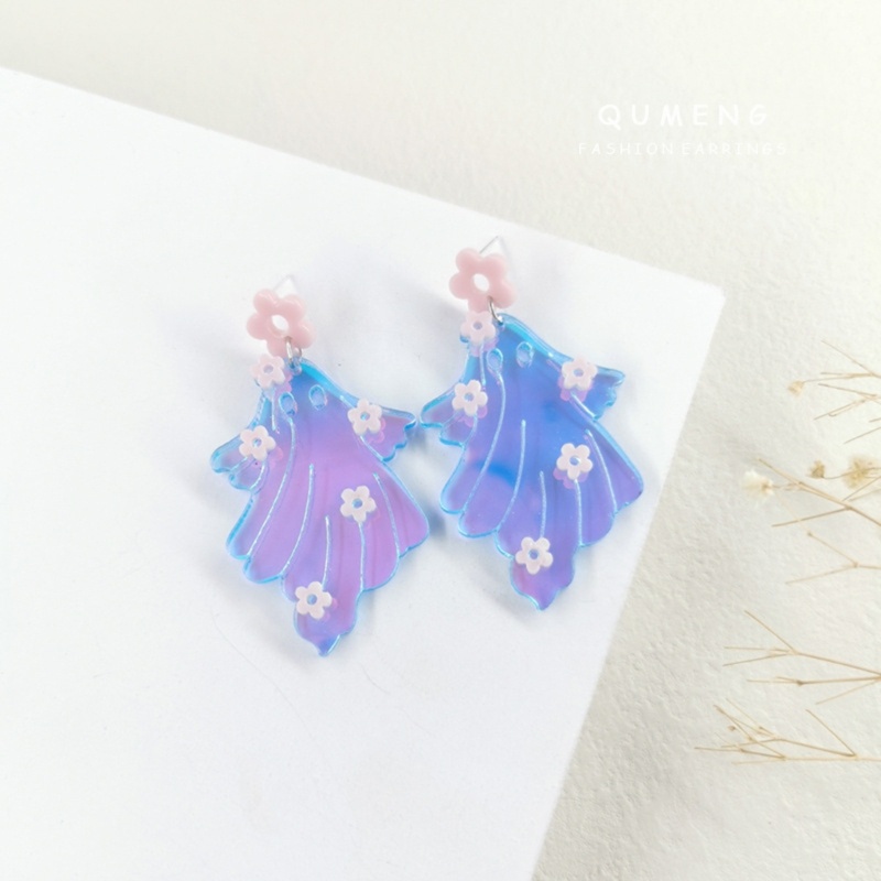 Bông Tai Acrylic Hình Ma Thay Đổi Màu Sắc Thời Trang