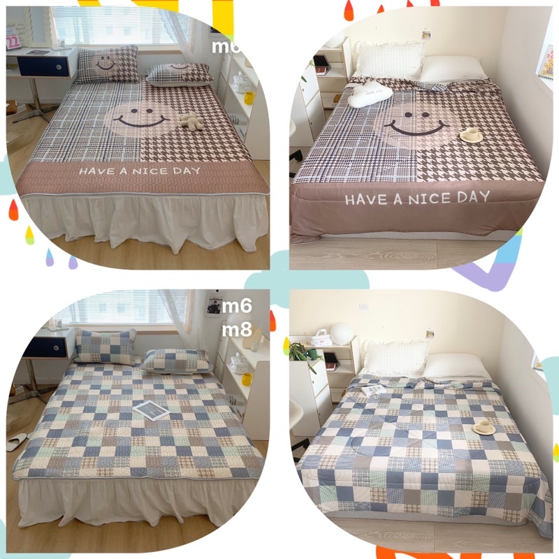 BỘ CHIẾU ĐIỀU HOÀ KÈM CHĂN ĐỒNG BỘ (sét gồm 1 chiếu ,2vỏ gối và 1 vỏ ôm)