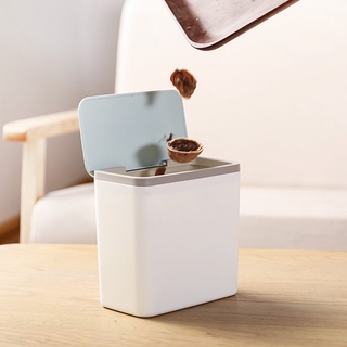 Desktop trash can creative high-quality plastic clamshell office small debris small storage bin