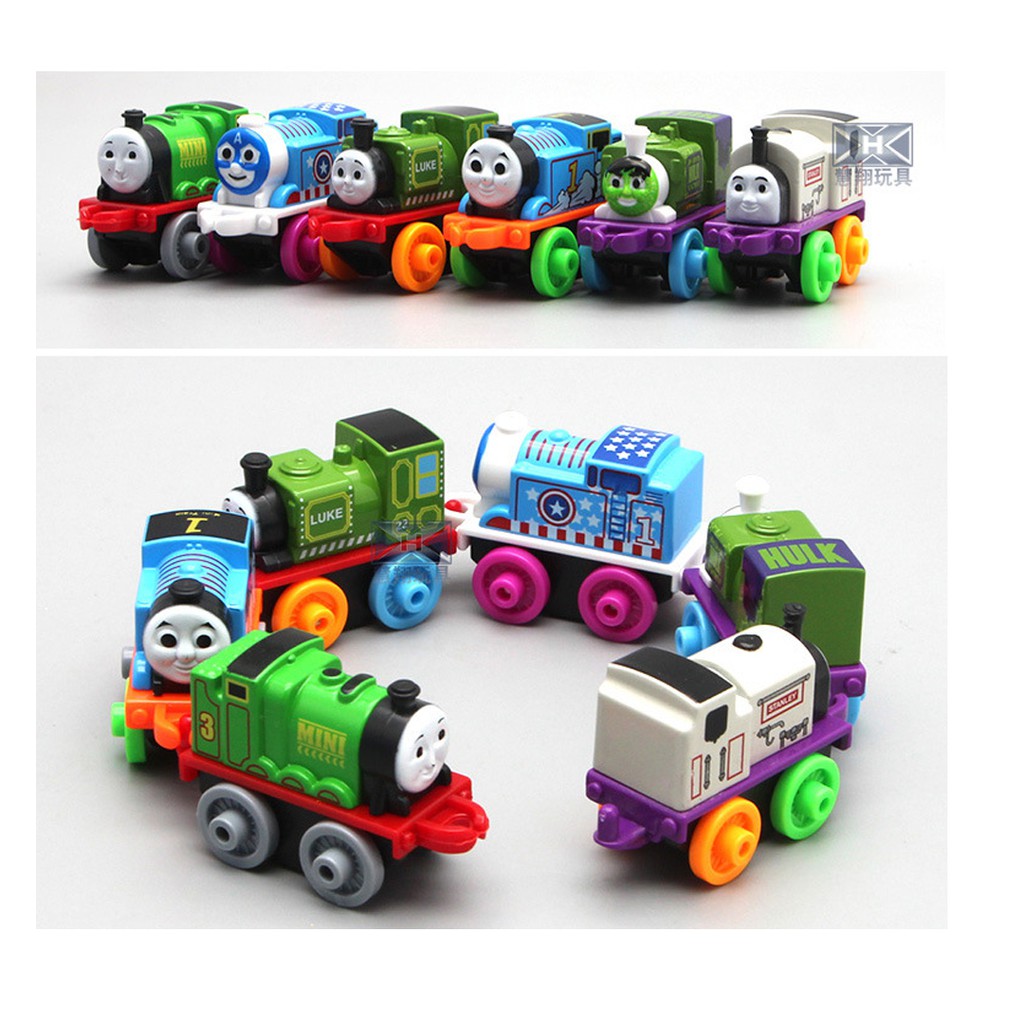 Tàu hỏa Thomas mini bộ 6 chiếc bằng sắt đồ chơi trẻ em