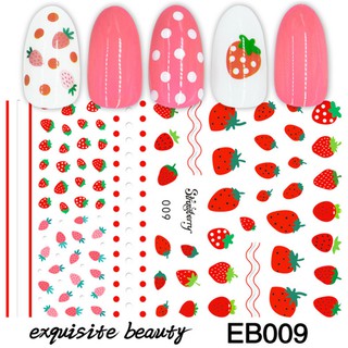 Sticker dán móng nghệ thuật trái cây